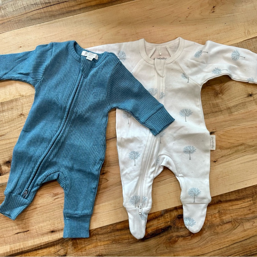 NEW.  Premie Sleepers.  Organic Cotton.  Double Zippers